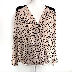 SAM & LAVI Anthropologie Animal Print Blouse Small